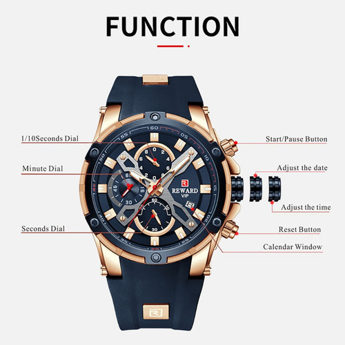 Reloj Deportivo De Lujo Para Hombre Reward
