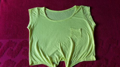 Remera Verde Fluo.t M.oportunidad.leer Info!!!