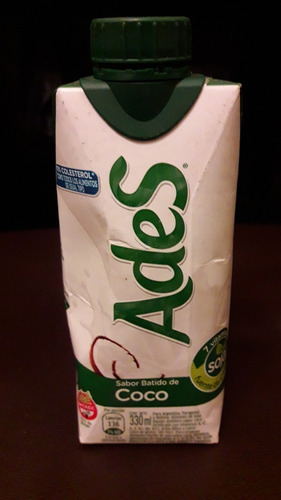 Tetra Pack Vacío Antiguo Ades Sabor Batido De Coco