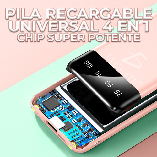 Cargador Power Bank PW.16 usb rosa