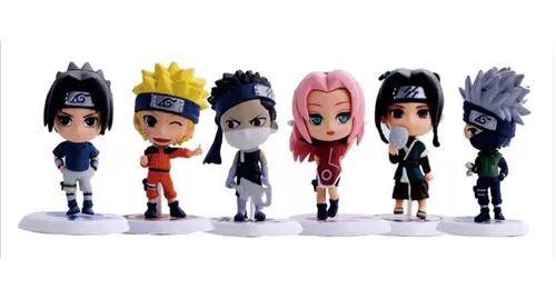 Bonecos Naruto Sasuke Sakura Kakashi Zabuza Haku kit com 6 - WIN  Colecionáveis