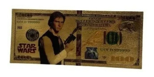 Billete Plata 100 Dolares De Coleccion Star Wars Han Solo