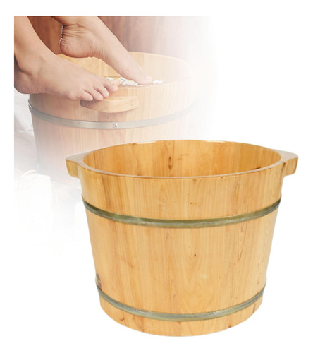 Cubo De Madera Para Remojo De Pies, Portátil, Para Uso