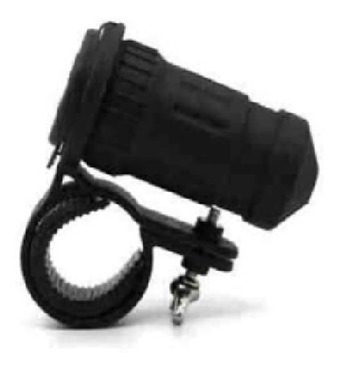 Imagen 3 de 7 de Kit Soporte Para Manillar De Moto + Toma 2 Usb Con Luz Led