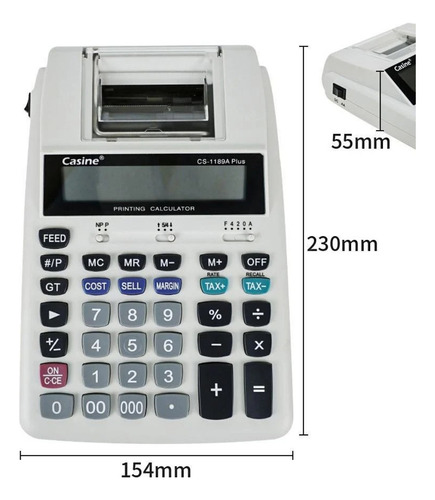 Calculadora De Mesa Com Bobina 12 Digitos Impressão Bivolt