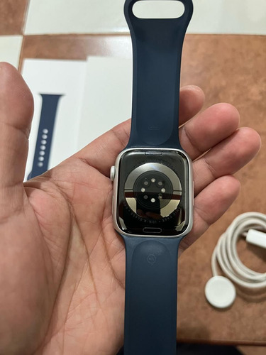 Apple Watch Series 9 (gps,45mm) Caja De Aluminio Plateada Con Banda Azul Tormenta Deportiva, M/l - Seminuevo (Usado)