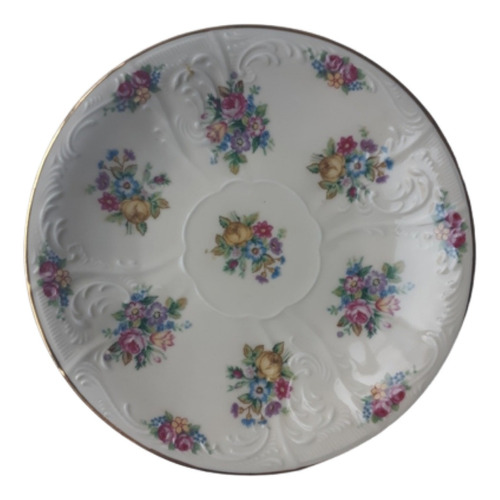 Plato De Porcelana Checa Sellado 14 Cm Diámetro 