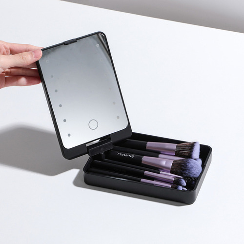 Estuche De Maquillaje Mirror 14 Brushes Touch Led