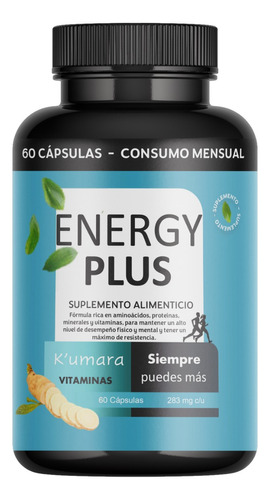 Potenciador Hombre Y Mujer 60 Cápsulas Energy Plus