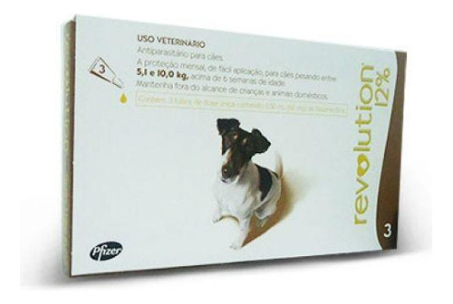 Antipulgas Revolution 12% Para Cães De 5,1 A 10kg - Zoetis