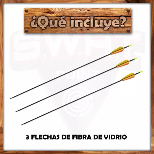 Arco Recurvo Profesional Prana Gold Medal + 3 Flechas - Cta