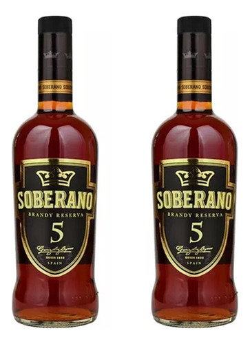 Brandy Soberano Solera Español 5 Años X700cc X2 Unidades