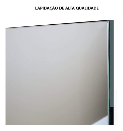 Espelho Retangular Lapidado 70x50 Cm + Kit Instalação