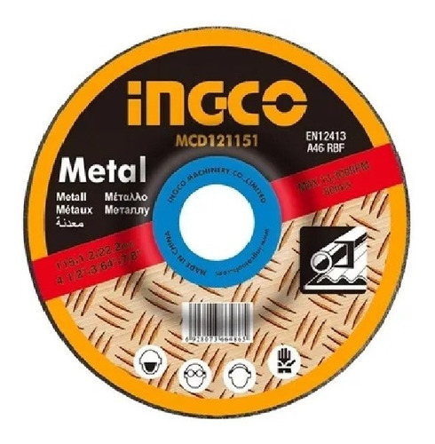 Disco Desbaste 9  Para Metal Ingco 6mm