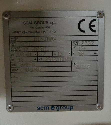 Imagen 4 de 7 de Sierra Cinta Italiana Scm Modelo Minimax S45n
