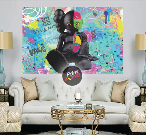 Cuadro Kaws Artístico Canvas Grueso Ckw8 140x90