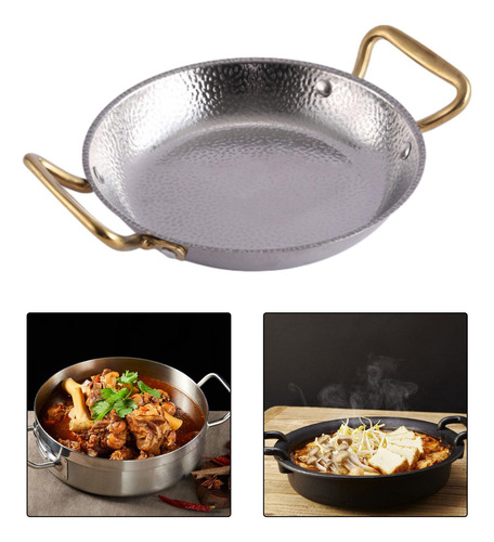 Olla Seca Multiusos, Utensilios Orejas De Oro Plateado 26cm