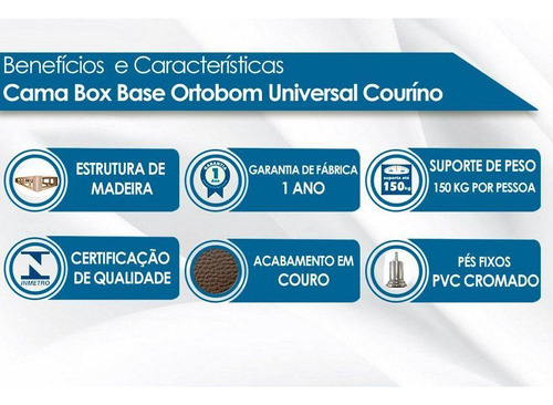 Cama Box Base Queen Universal Courano Brown (158x198x30) - O