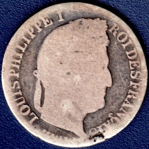 1/2 Franco 1841 B Moneda De Plata De Francia Luis Felipe I