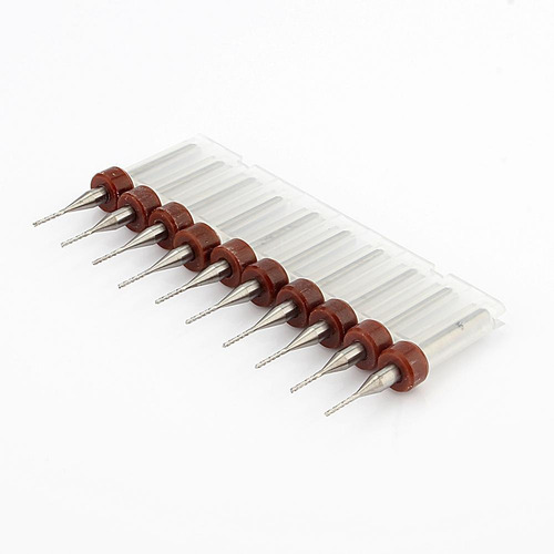 10 Brocas De Carburo 0,8 Mm Hoja De Acero De Tungsteno Cnc/p