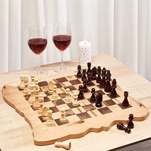 Vamslove Juego De Tablero De Ajedrez De Madera, Tablero De A