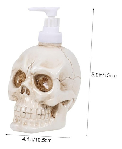 Dispensador De Jabon Gótica Calavera Blanco Decoraciones