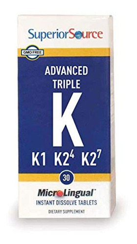 Superior Source Vitamina K1 K2 Mk-4 Mk-7 Sublingual  Menaqu