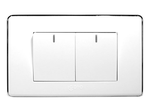 Interruptor Doble Blanco A6022 Igoto Plus