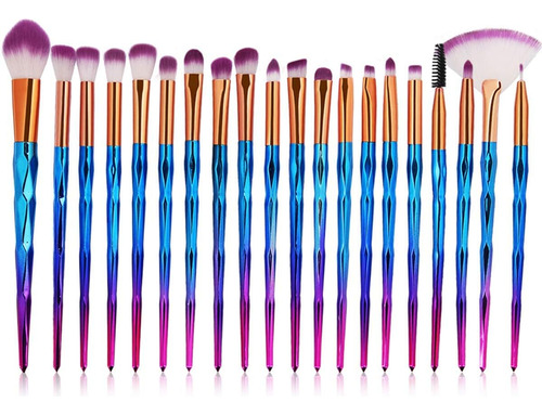 Set 20 Maquillaje Pincel Cosmético Pinceles Eyeliner Sombra