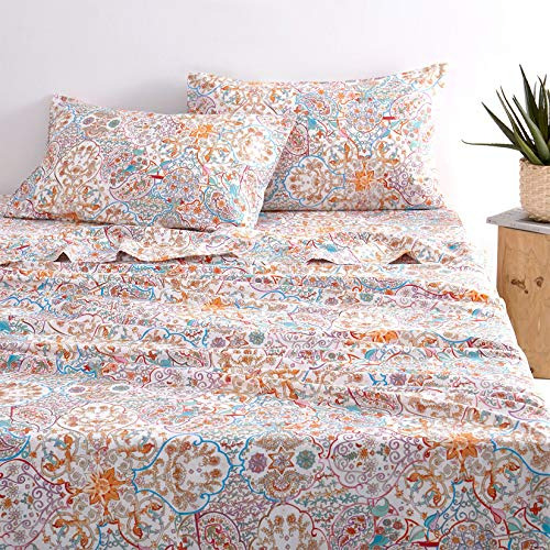 Juego De Sábanas Bohemias, Ropa De Cama 100% Algodón, Estamp