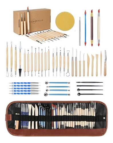 Temontian Pottery Clay Sculpting Tools44pcs Herramientas De