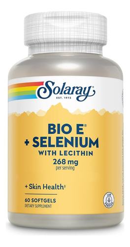 Bio E Con Selenio Con Lecitina 268 Mg Solaray 60 Softgel