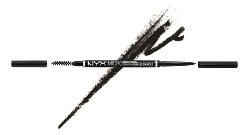 Lápiz De Cejas Nyx Micro Black