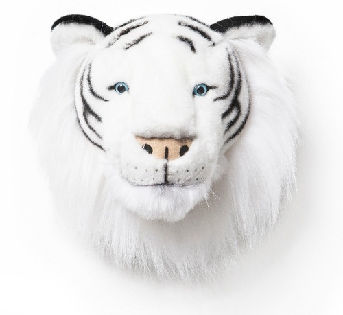 Cabeça De Pelúcia Tigre Branco Wild & Soft Bb-004