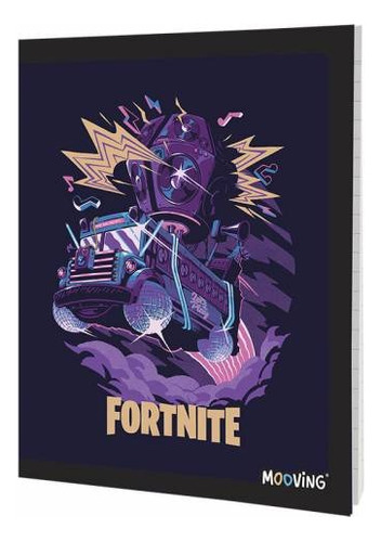 Cuaderno Tapa Flex 16 X 21cm 48 Hojas Fortnite Mooving Color Modelo 10