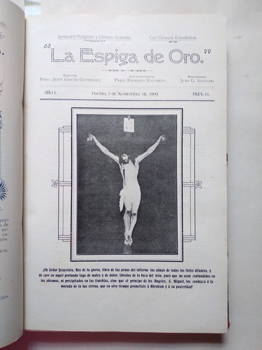 La Espiga De Oro Antigua Publicación Poblana 1909-10 Puebla (Usado)