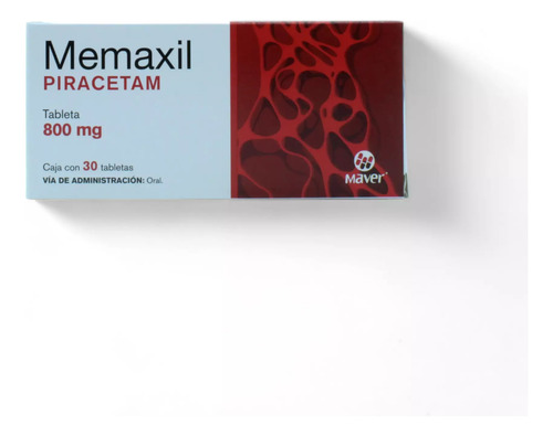 Piracetam 800 Mg Memaxil Caja Con 30 Tabletas Maver