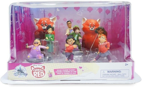 Playset Red Turning Mei Meilin 9 Figuras Disney Store 