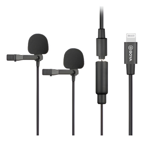 Microfono Lavalier Dual Para Ios Boya By-m2d
