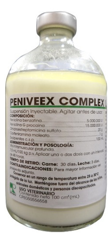 Imagen 1 de 1 de Peniveex Complex La Penicilina 100ml