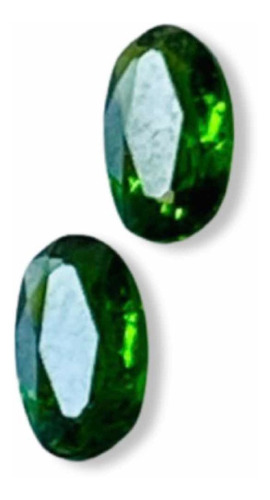 Diopsídio Oval Natural 0 250 Cts 5 X3 Mm. 01 Un.preciosa Verde Vítrico Brilhante , Com Transparência, Com Brilho. Pedra Preciosa Do Brasil