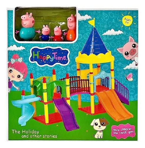 Set Peppa Pig Familia Y El Parque De Diversiones