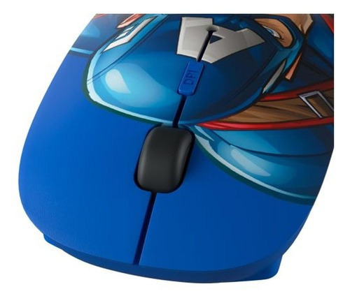Mouse sem fio Xtech Marvel Captain America 1600 Dpi azul cor preta