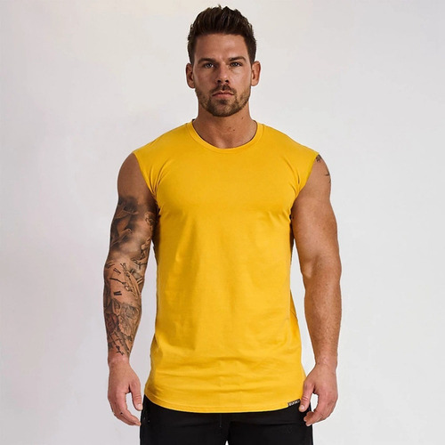 Camiseta Sin Mangas Para Hombre Gym Tank Top Sin Mangas Con