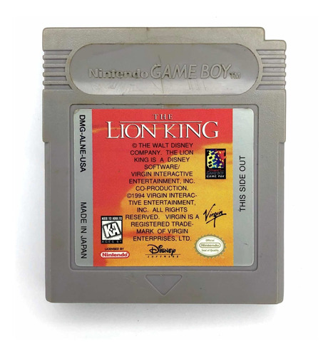 The Lion King - Juego Original Para Game Boy Color Disneys