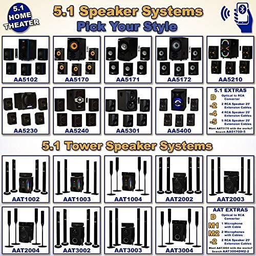 Audio Acústico De Goldwood Sistema De Altavoces 5.1 De 5.1 C