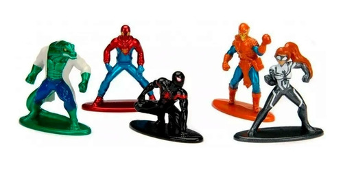 Nano Metalfigs Jada Marvel Spiderman Serie 2 X5 Figuras 