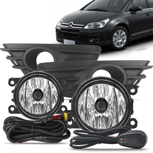 Kit Para Farol De Milha Citroen C4 E C4 Pallas Com Moldura