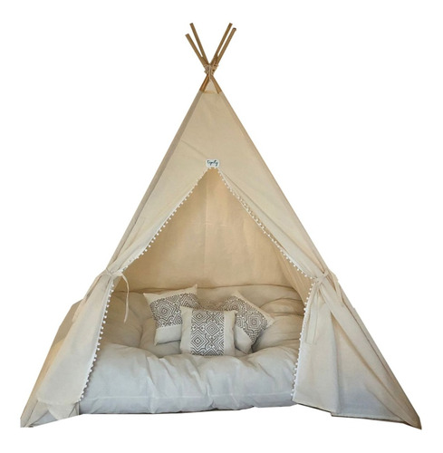 Teepee Premium Tipi Jumbo Con Colchoneta Puff 4 Personas