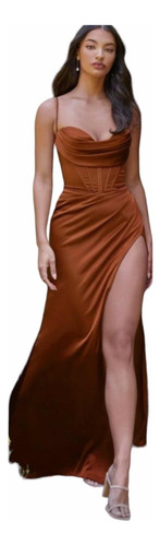 Vestido Corset De Fiesta Largo Tirantes , Elegante